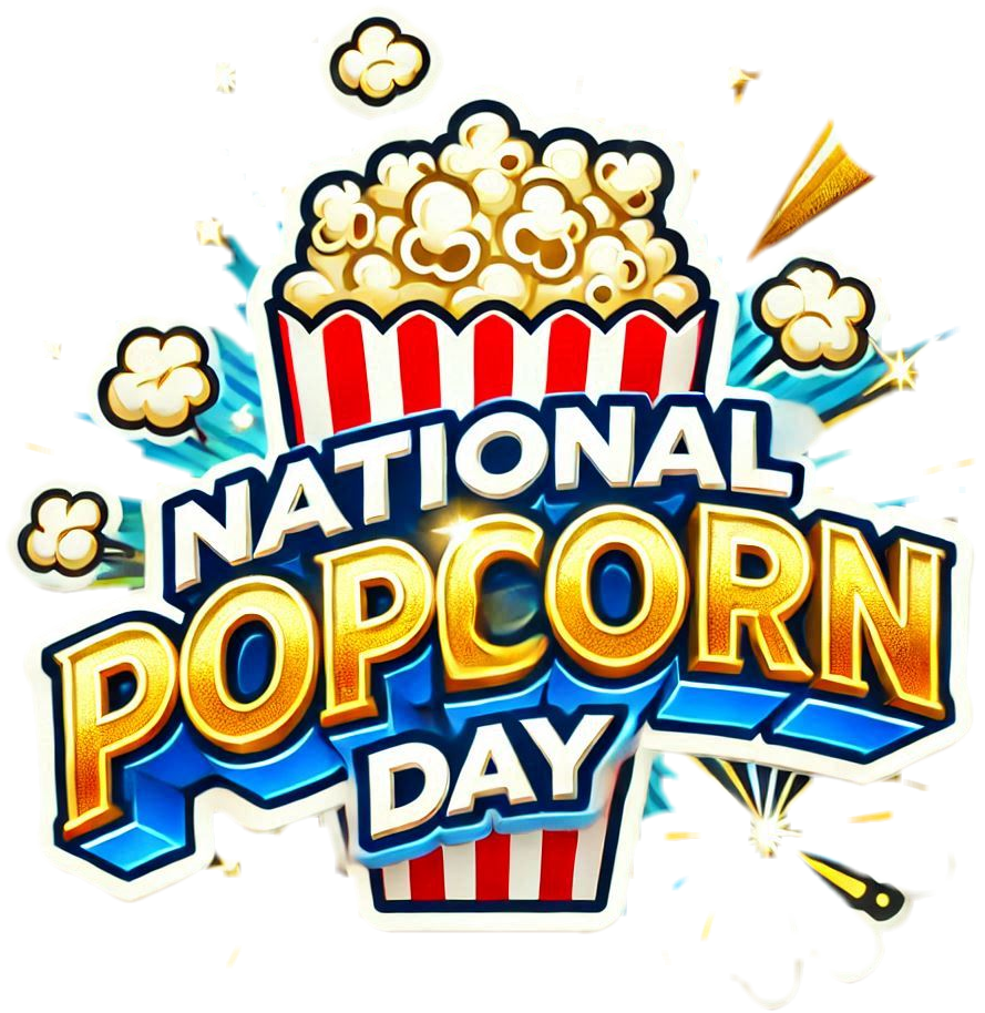 unique national popcorn day png artwork