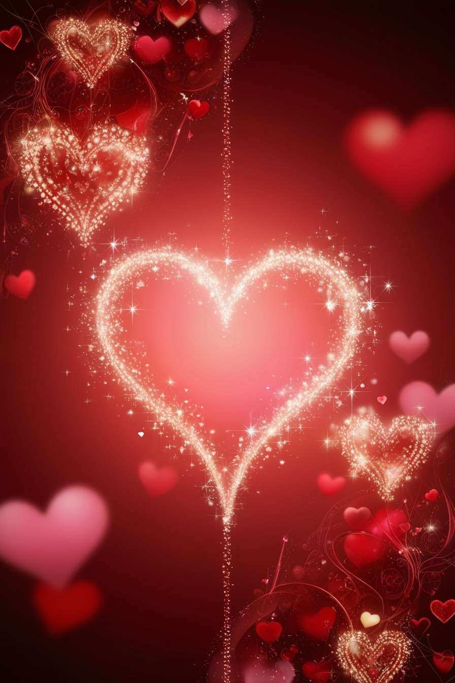 valentine day red and pink heart backgrounds for wallpapers