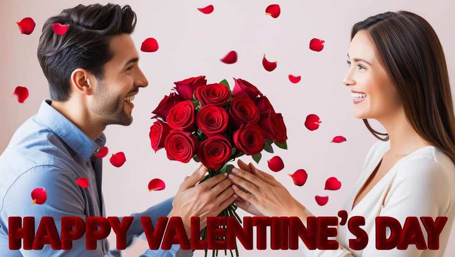 valentines day romantic heart couple images