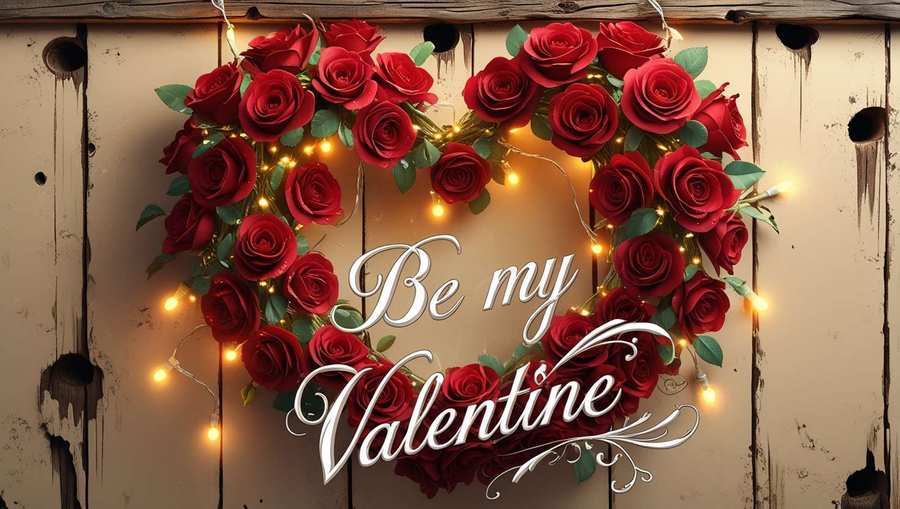 valentines day wallpaper with 3d love text