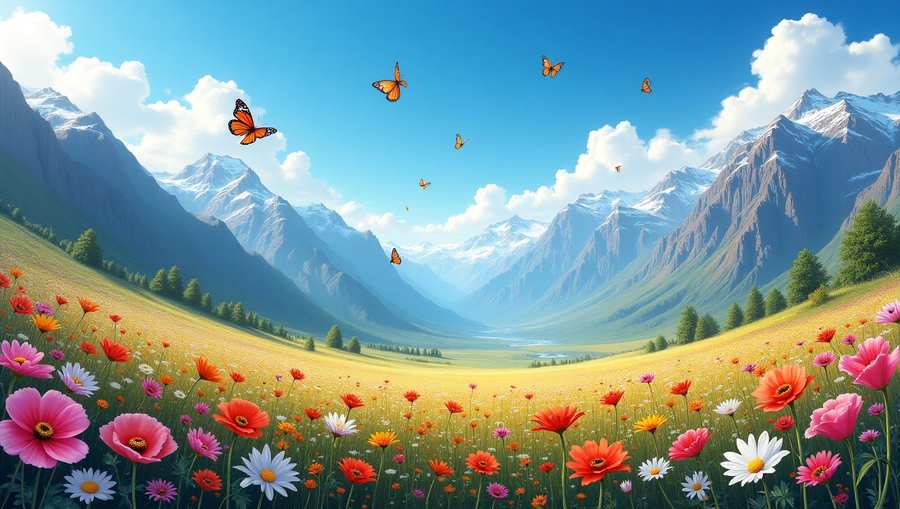 valley nature background for photo editing