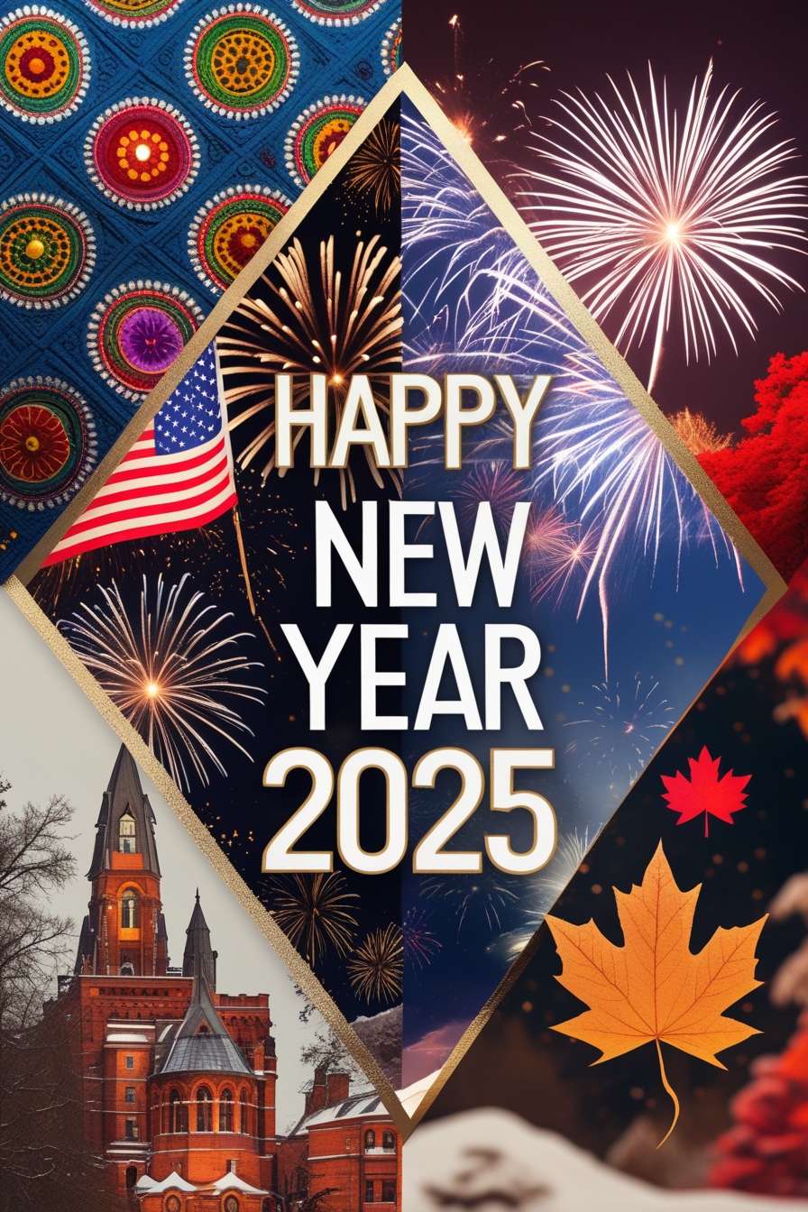 vibrant happy new year 2025 wish wallpapers