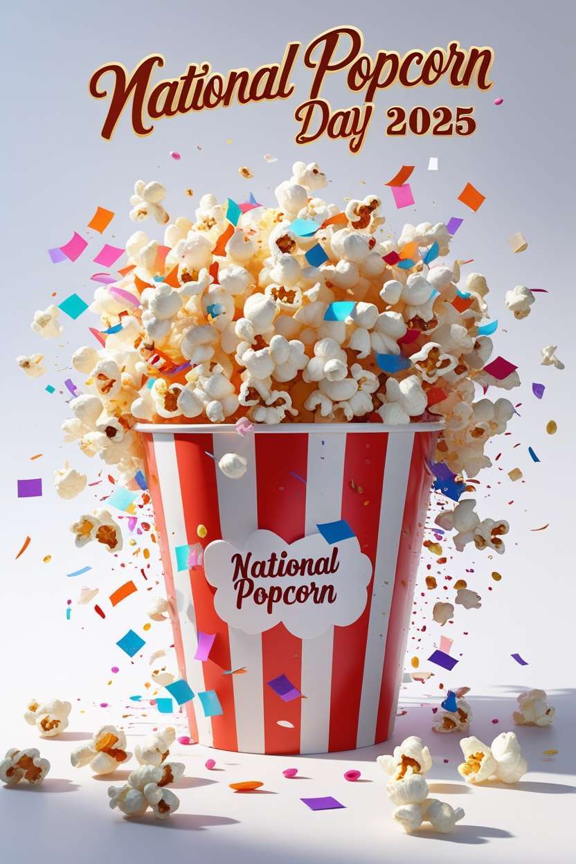 vibrant national popcorn day backgrounds for social media posts