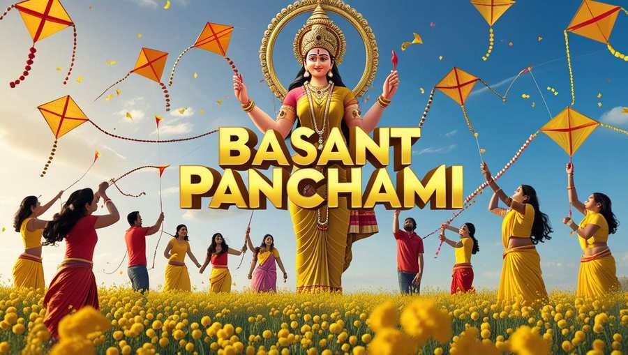 vibrant yellow kites sky basant panchami wallpapers