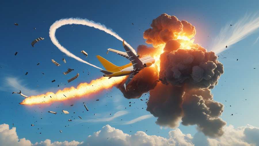 vintage airplane crash black and white background