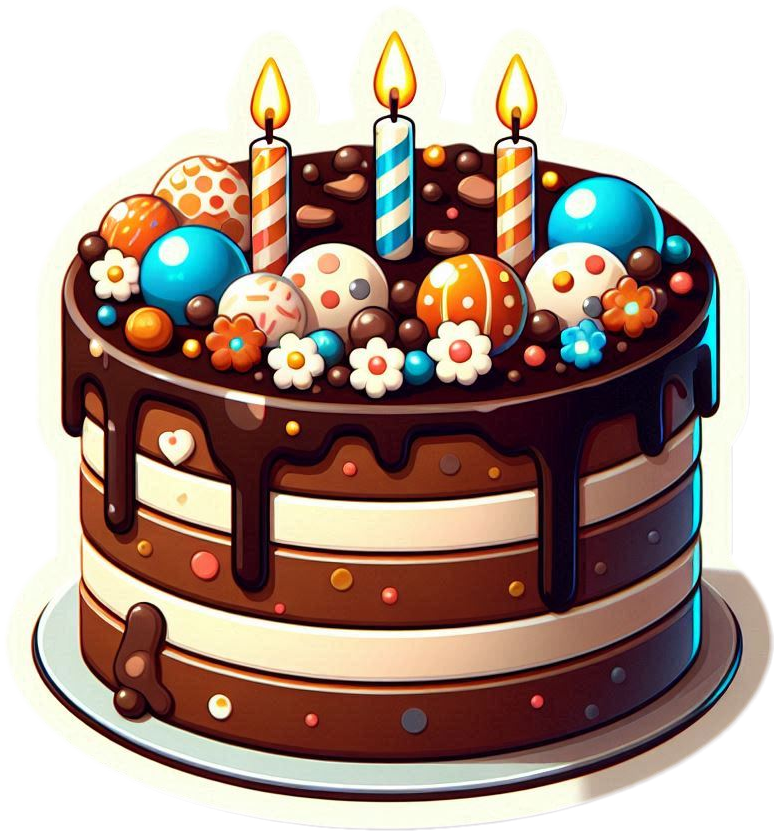 vintage birthday cake png for download