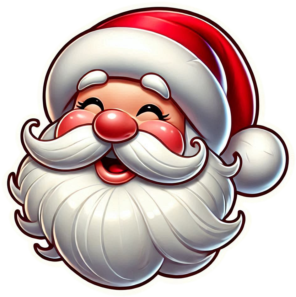 vintage smiling santa claus png design