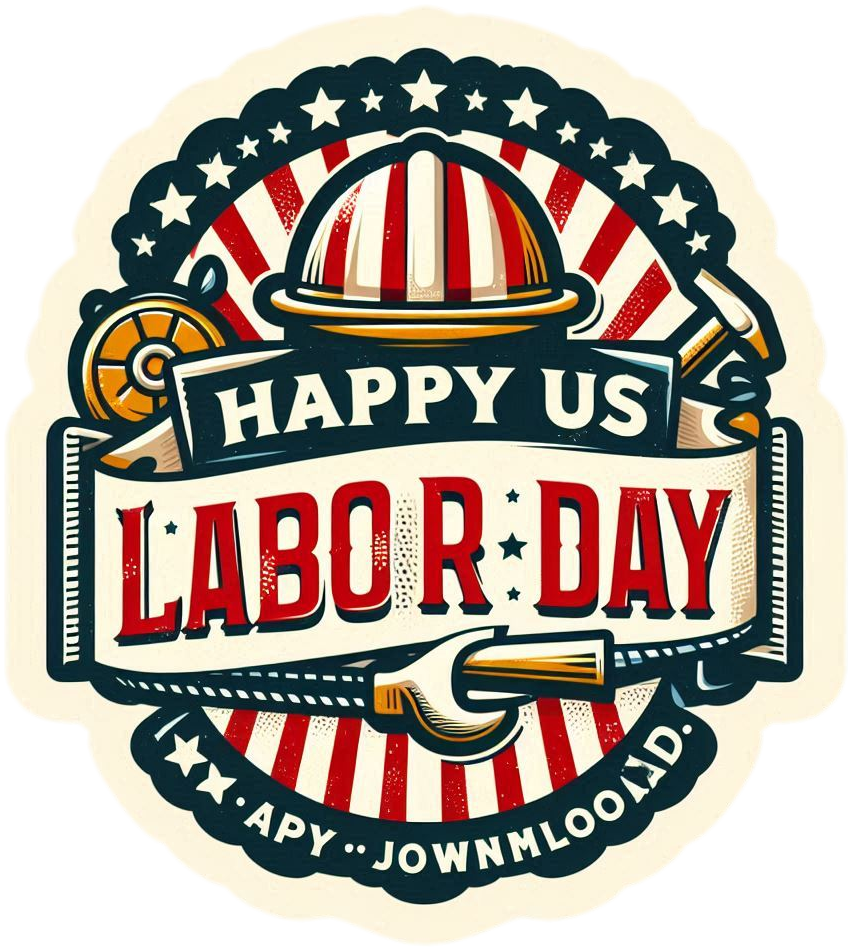 vintage style happy us labor day png image download