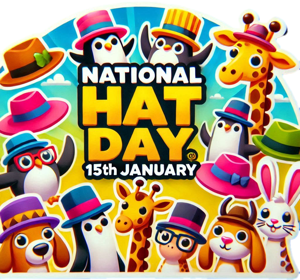 vintage-style national hat day png