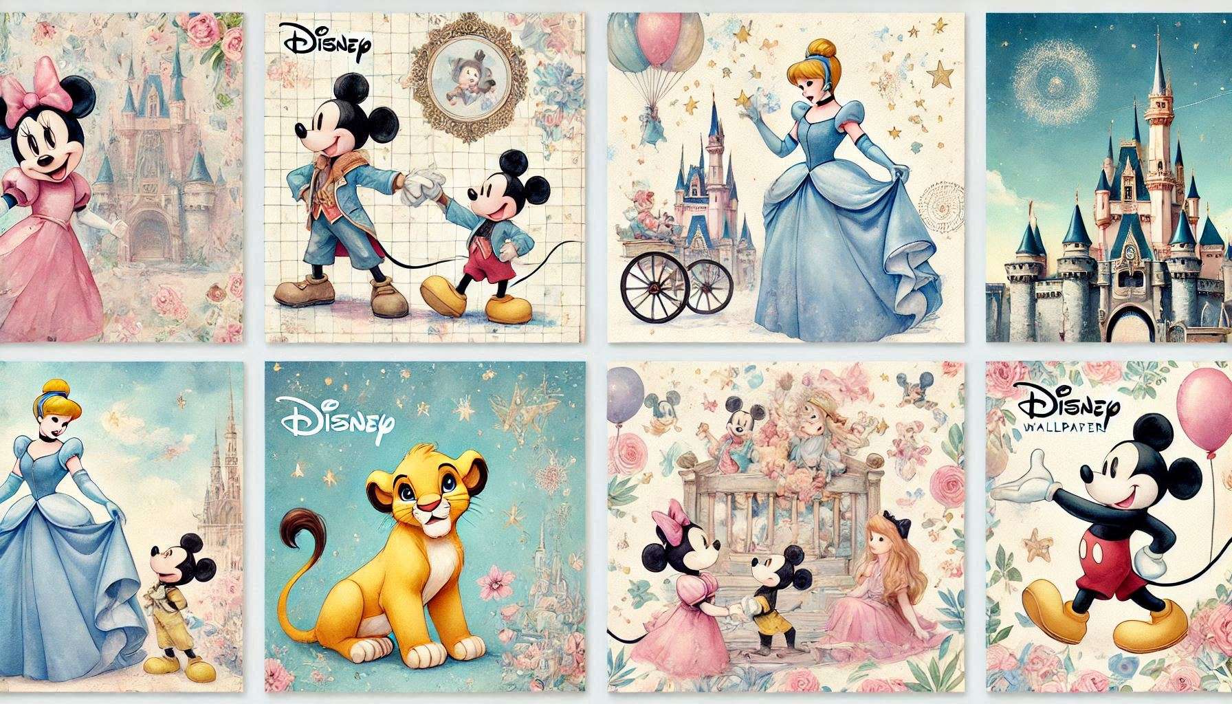 watercolor disney wallpaper designs