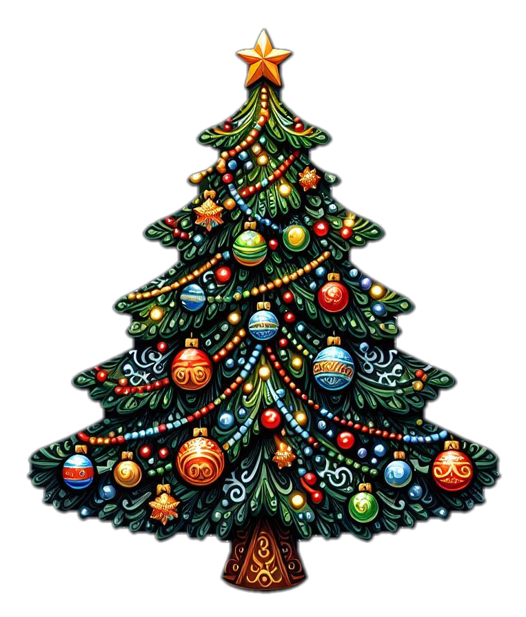 watercolor xmas tree png artwork