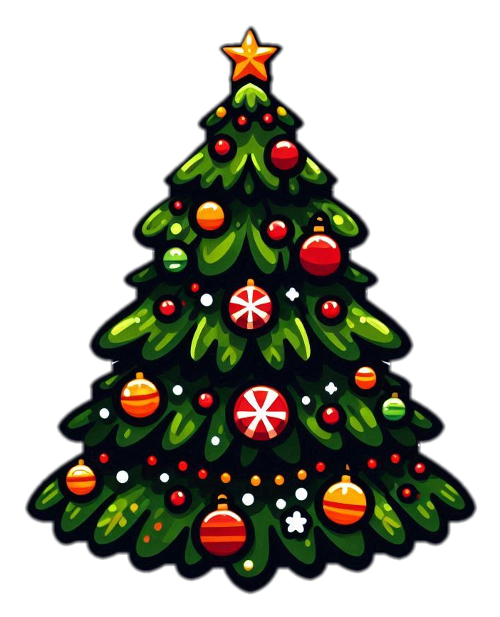 xmas tree png for greeting cards