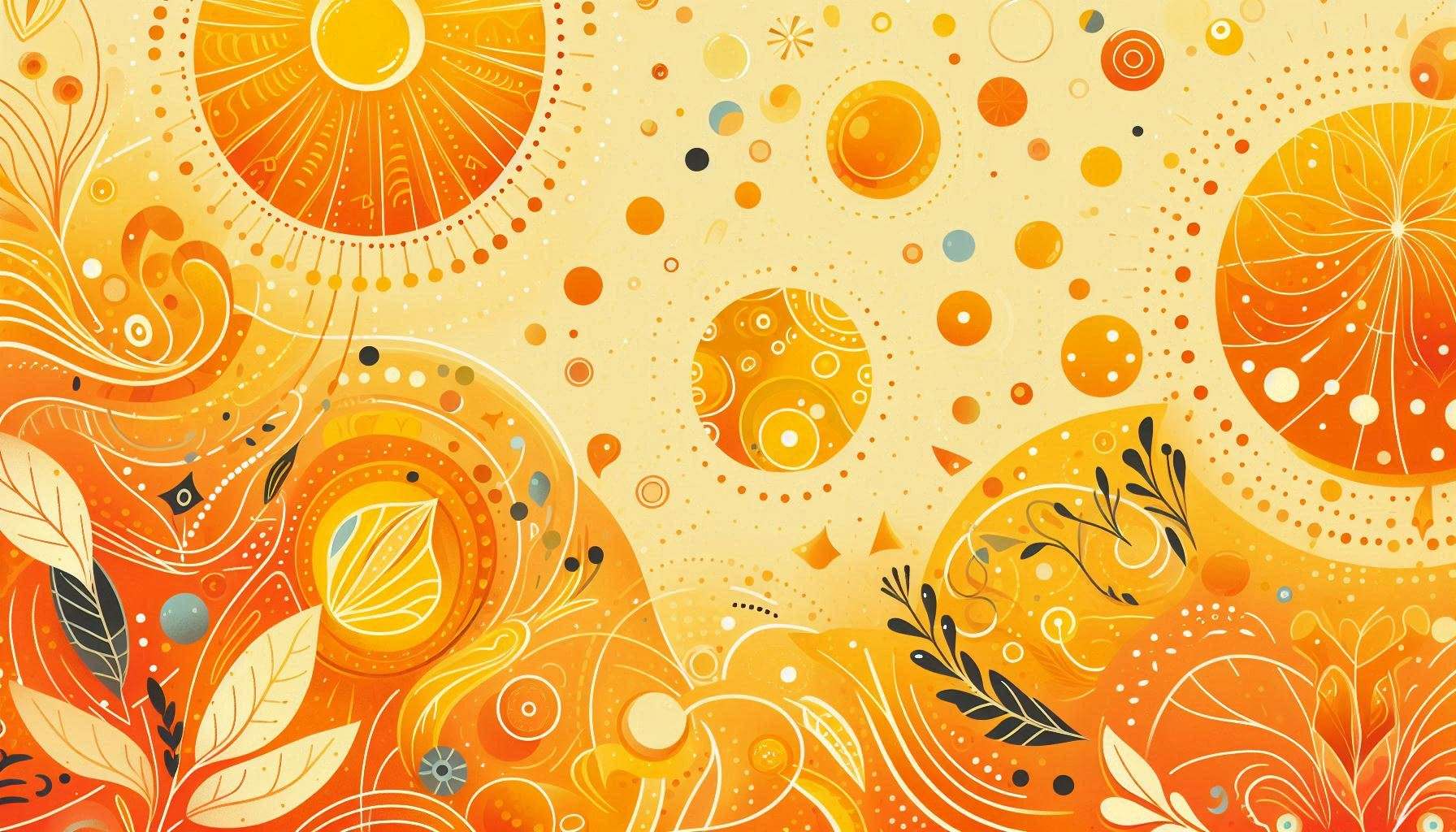 yellow orange background with polka dots for playful designs