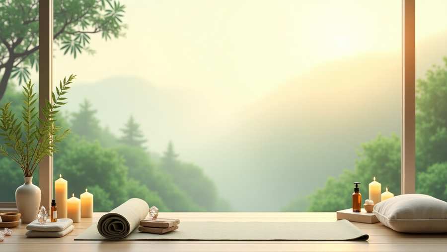 Yoga Background with Soft Gradient Colors