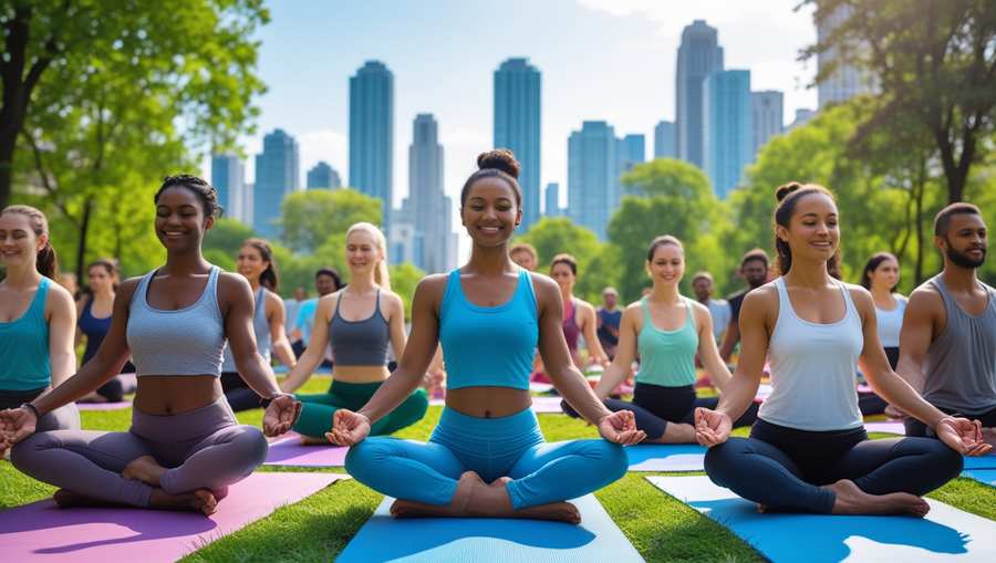 Yoga Girl In Forest Background AI Artwork - Royalty Free International Day Of Yoga 2025 Image | Pngmagic Free Download Yoga Girl In Forest Background AI Artwork - High Quality International Day Of Yoga 2025 Background