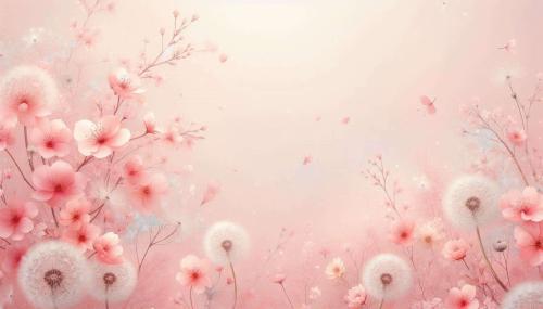 aesthetic light pink background with flower