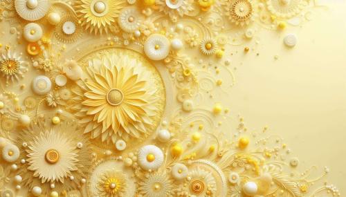 aesthetic light yellow background with flower