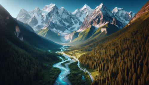 awe-inspiring nature background with majestic mountains