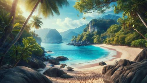 beautiful nature background with beach and ocean