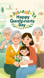 creative happy grandparents day 2024 digital wallpapers