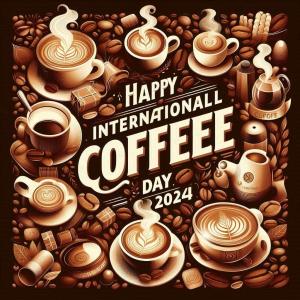 free coffee day themed illustrations for 2024