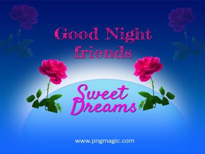 good night messages for friends with pictures