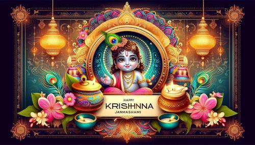 happy krishna janmashtami greeting cards with wishes and photos