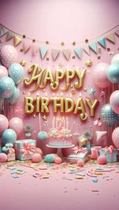 high-resolution happy birthday image download with balloons and confetti