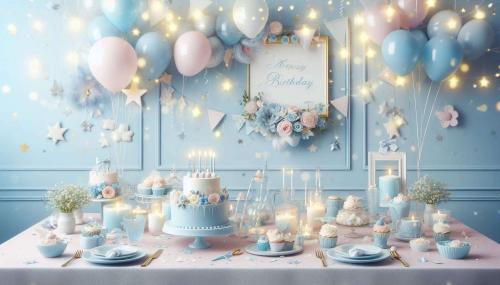 light blue birthday background for party invitations