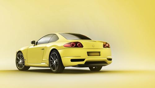 light yellow background with car in center