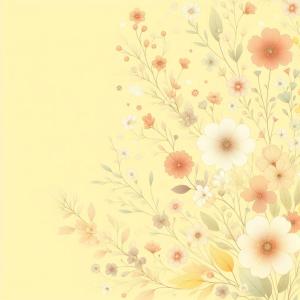 light yellow floral wallpaper design