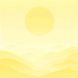 light yellow illustration background with sun