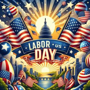 patriotic happy us labor day images with american flags to download