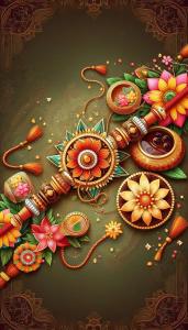 traditional happy raksha bandhan images with indian cultural elements