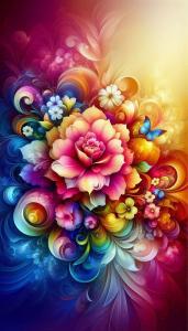 vibrant beautiful flower background for designs