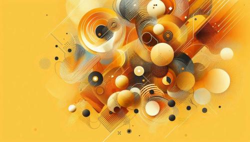 yellow orange background with abstract shapes for contemporary art