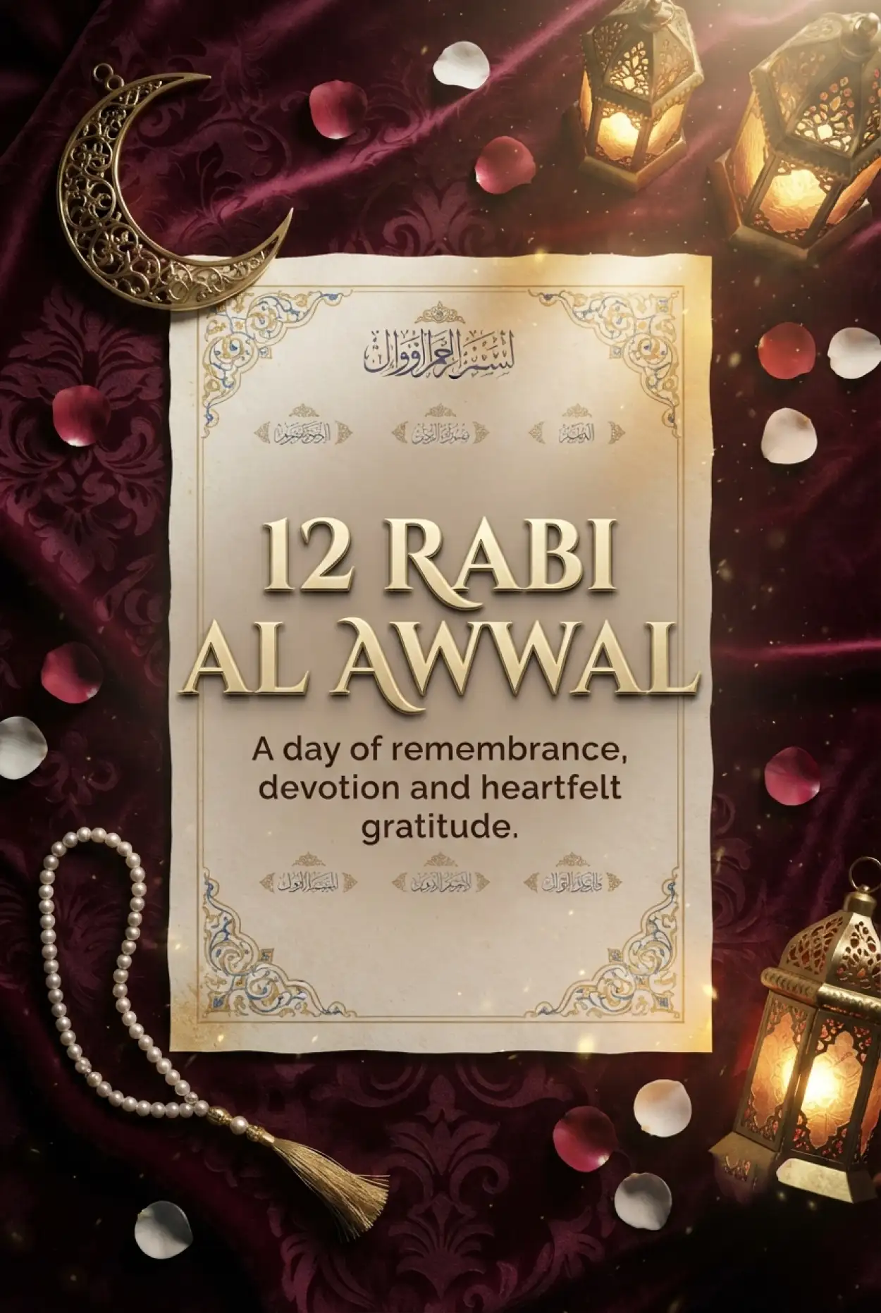 Free Download 12 Rabi Al Awwal 2026 Date - High Quality Eid E Milad 2026 Image