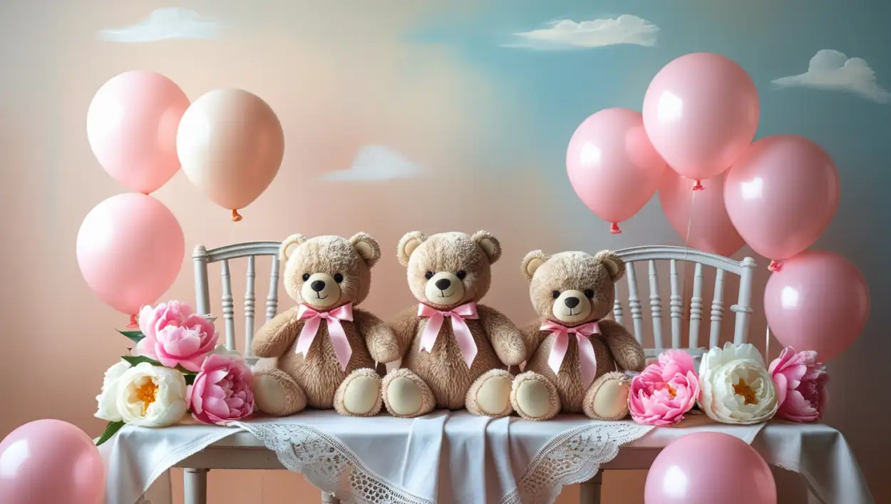 1st birthday background for baby girl