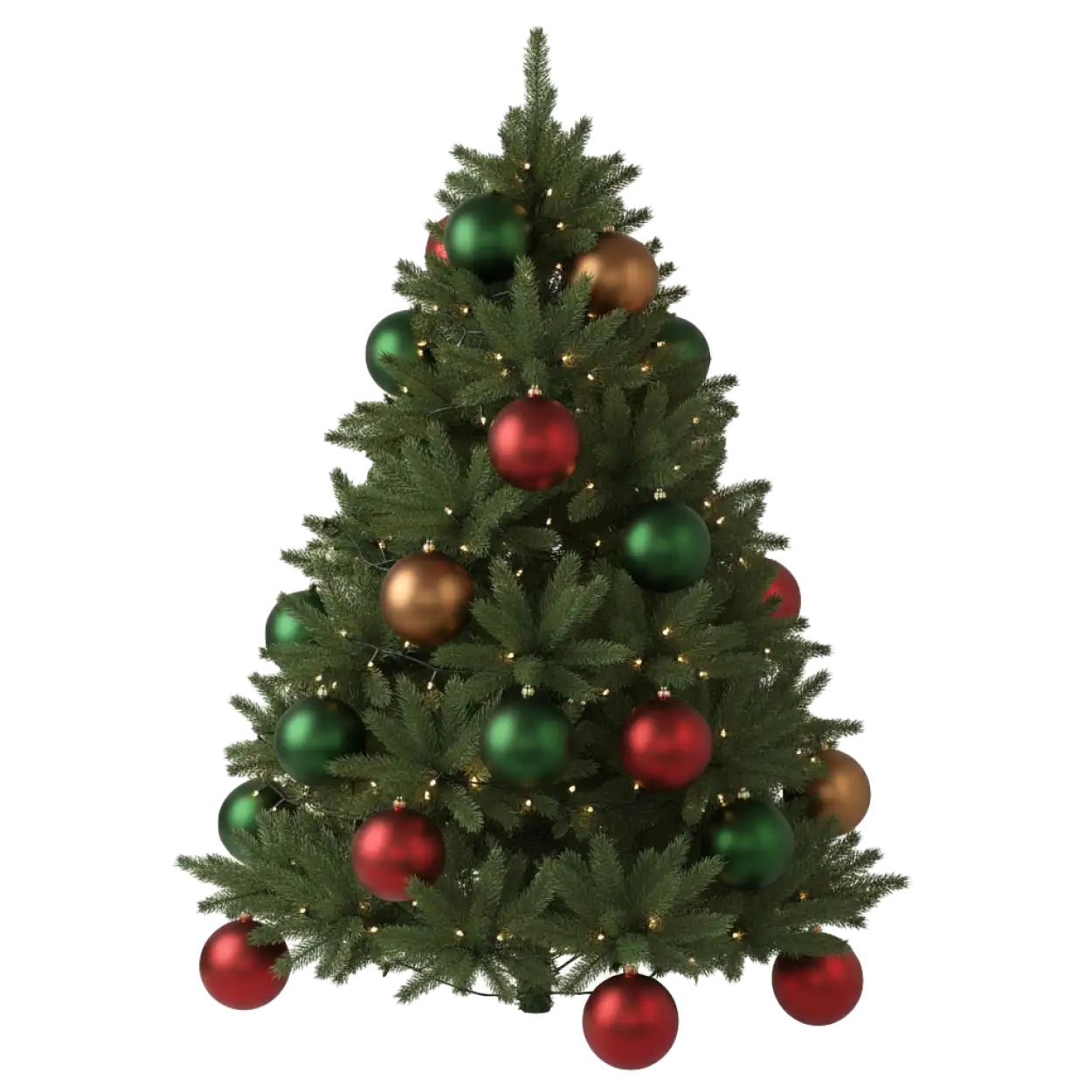 3D Christmas tree PNG transparent background