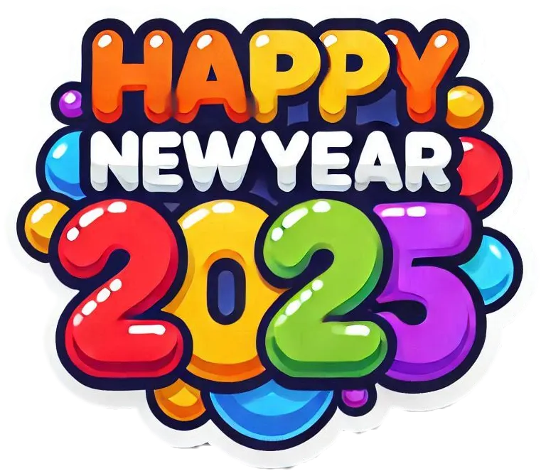 3d happy new year text png images