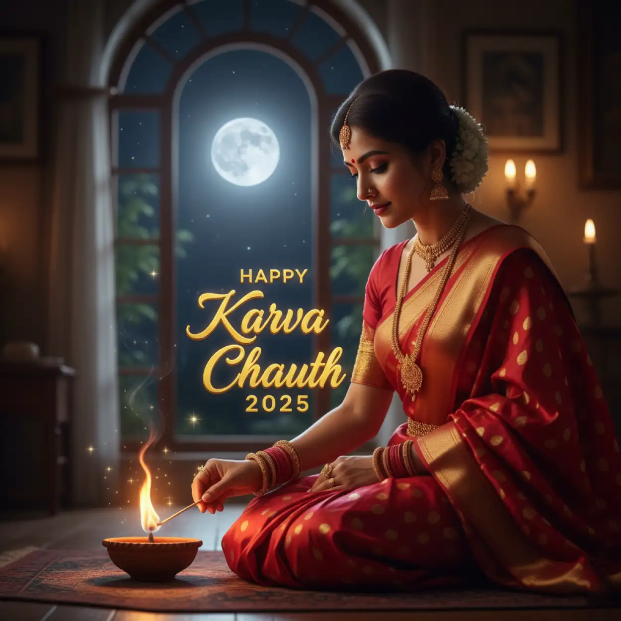 3d karva chauth 2025 photo background hd