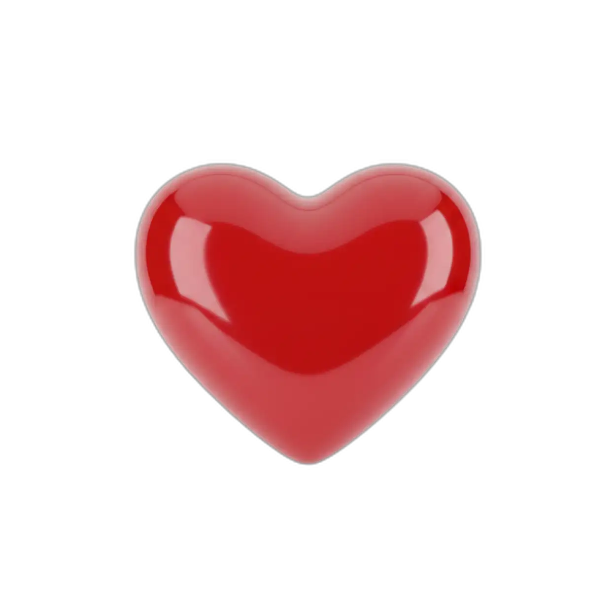 3d red heart png transparent