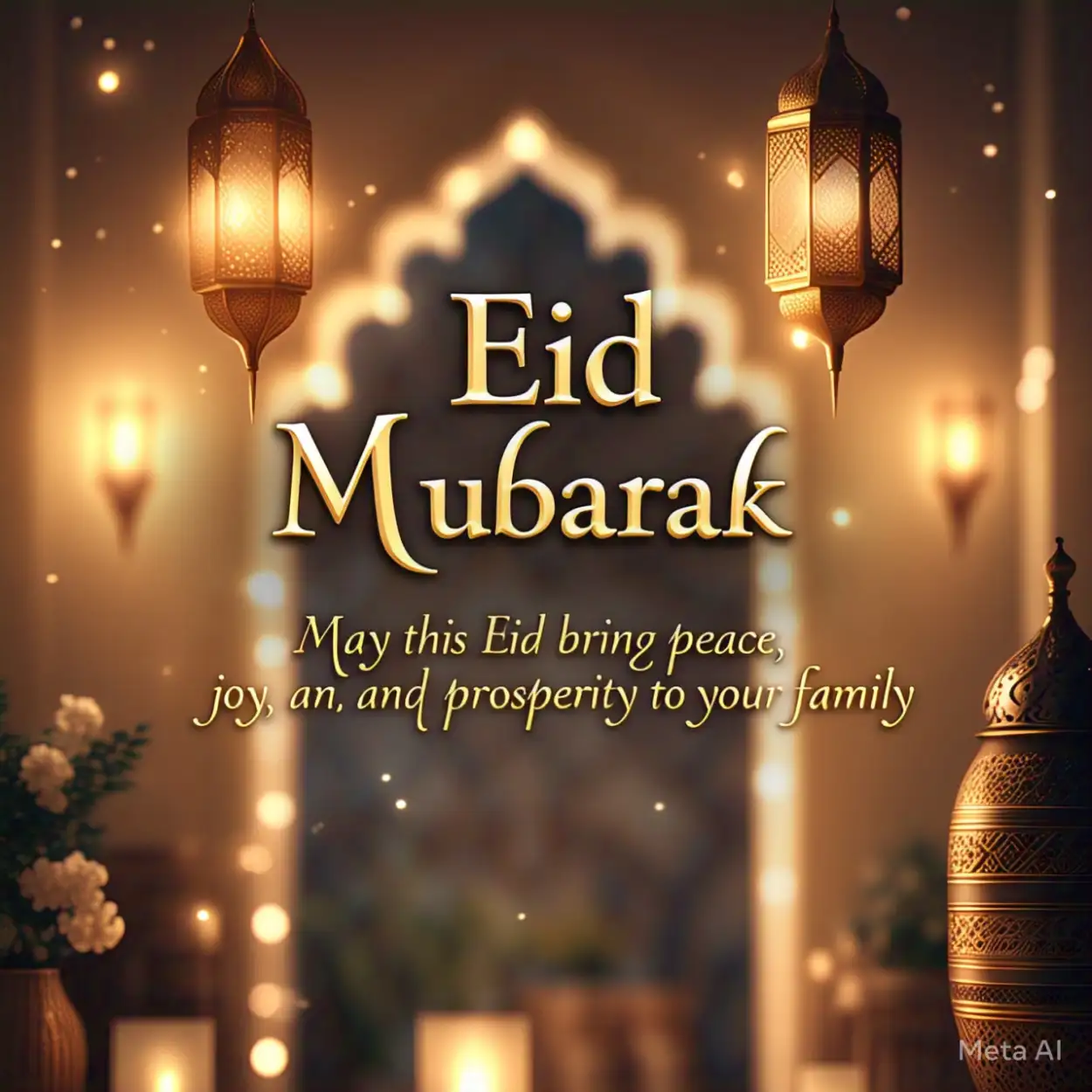 Free Download Eid Mubarak Wishes With Islamic Quotes - High Quality Eid Mubarak Wishes Image