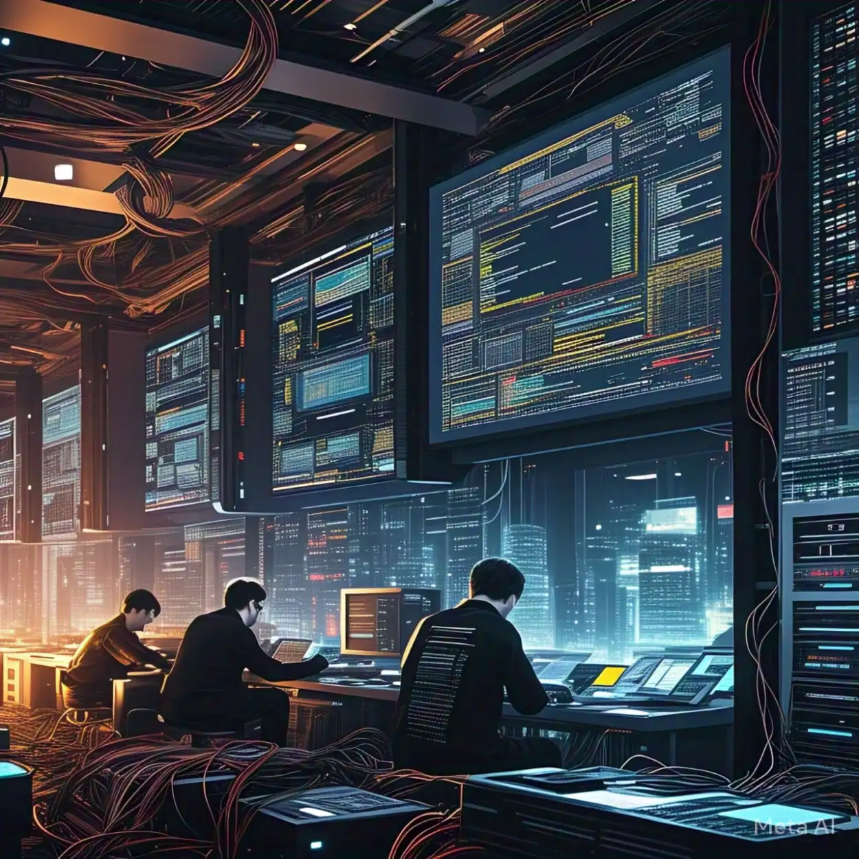 Abstract artificial intelligence (AI) technology background