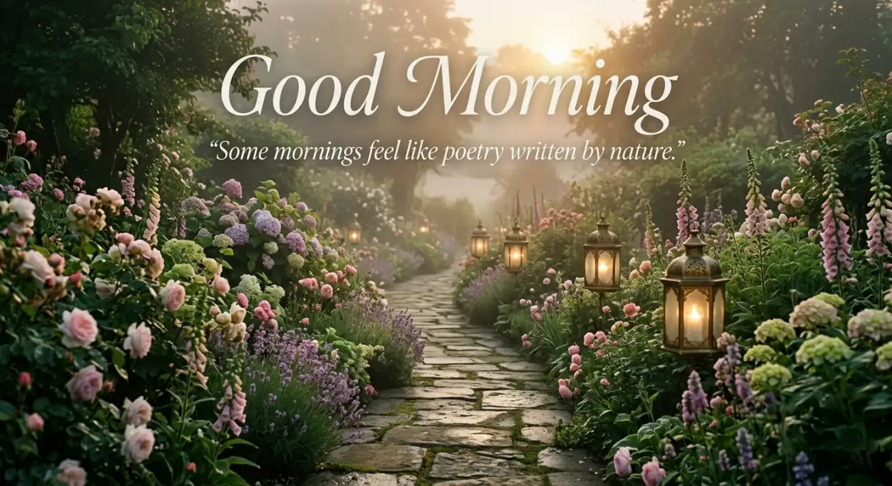 Free Download Aesthetic Floral Good Morning Quotes - High Quality Good Morning With Flowers Image