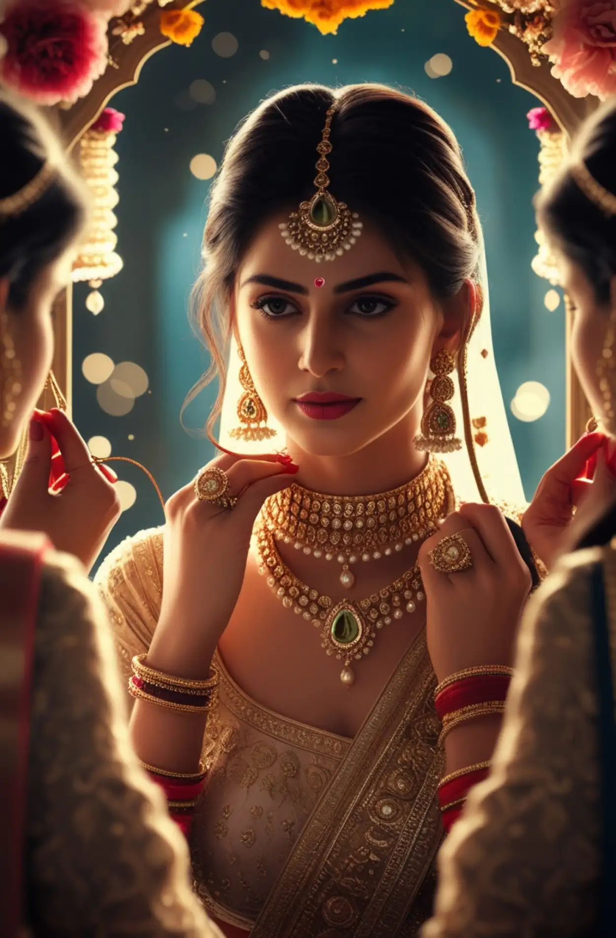 Free Download Aesthetic Karva Chauth Post Background For Canva - High Quality Happy Karva Chauth Background