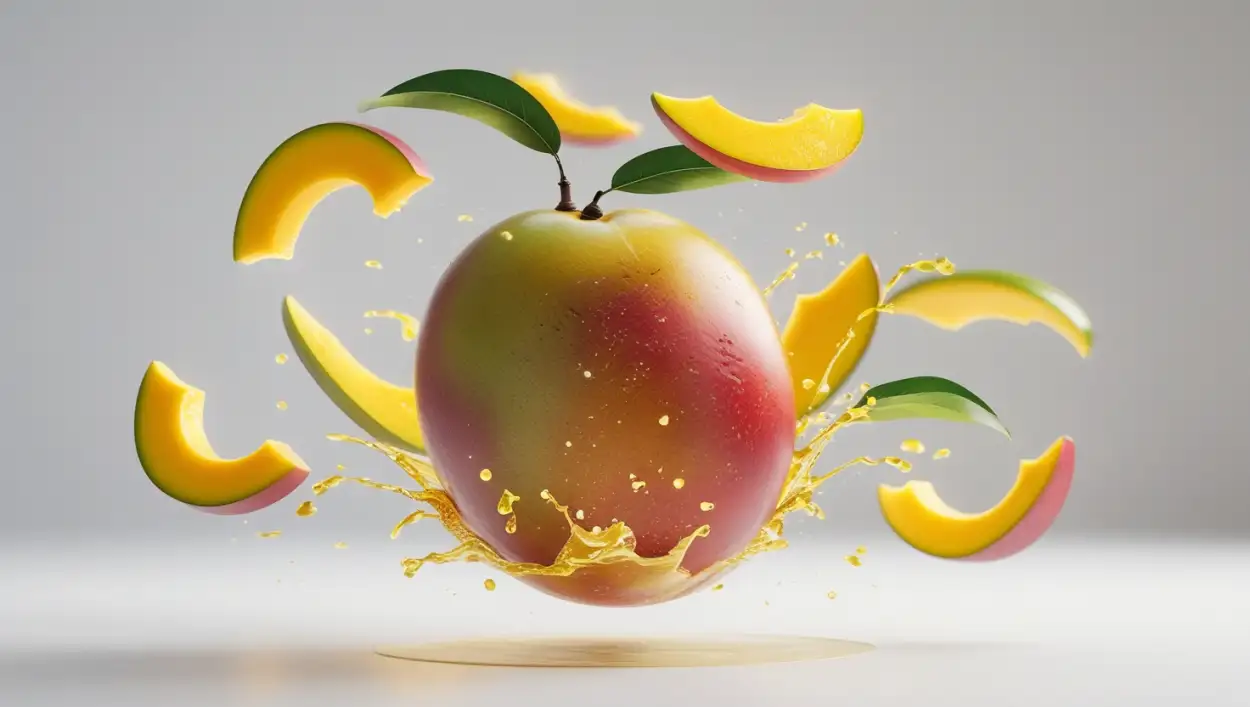 aesthetic mango background in pastel color
