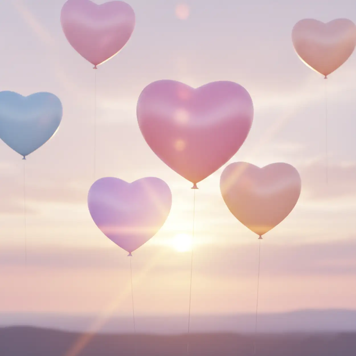 aesthetic pastel valentines day background