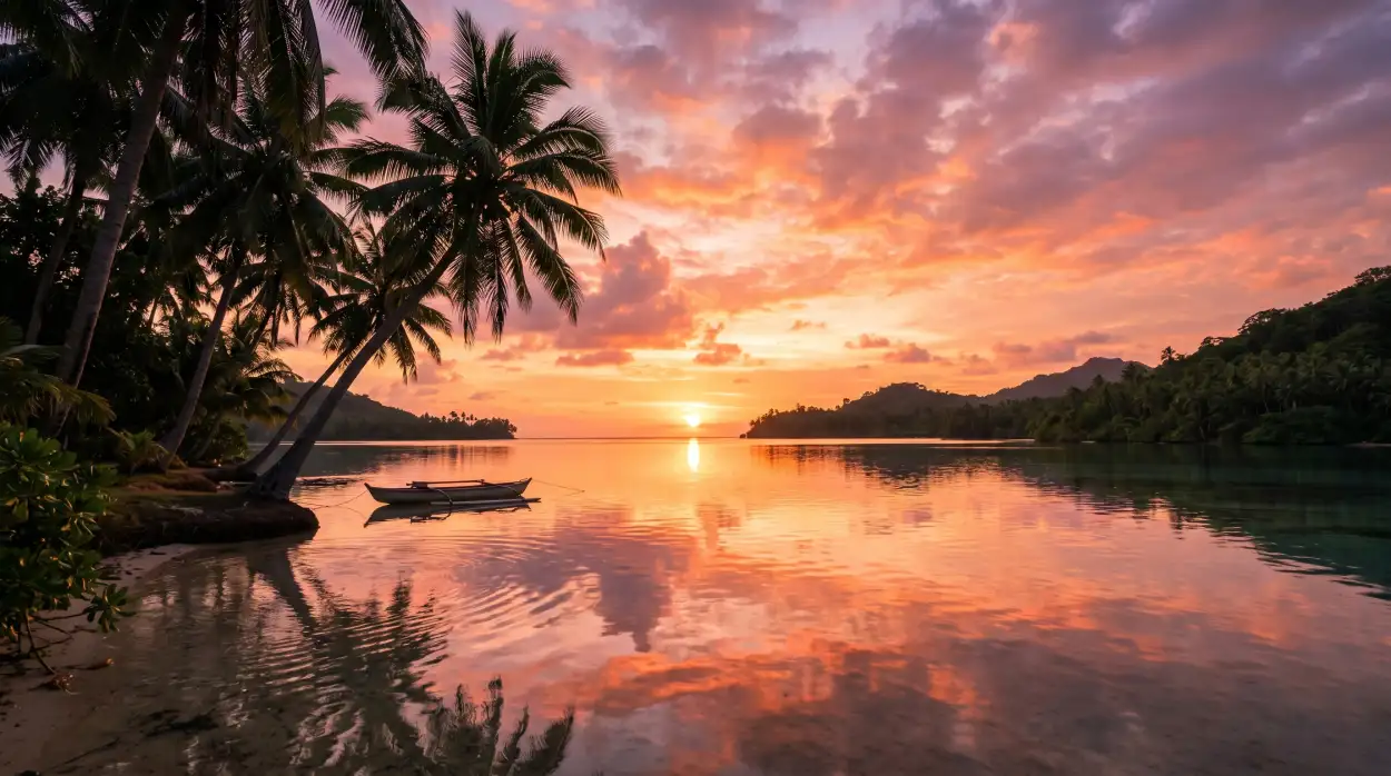 Free Download Aesthetic Tropical Sunset Wallpaper For Summer - High Quality Summer Aesthetic Wallpaper Image