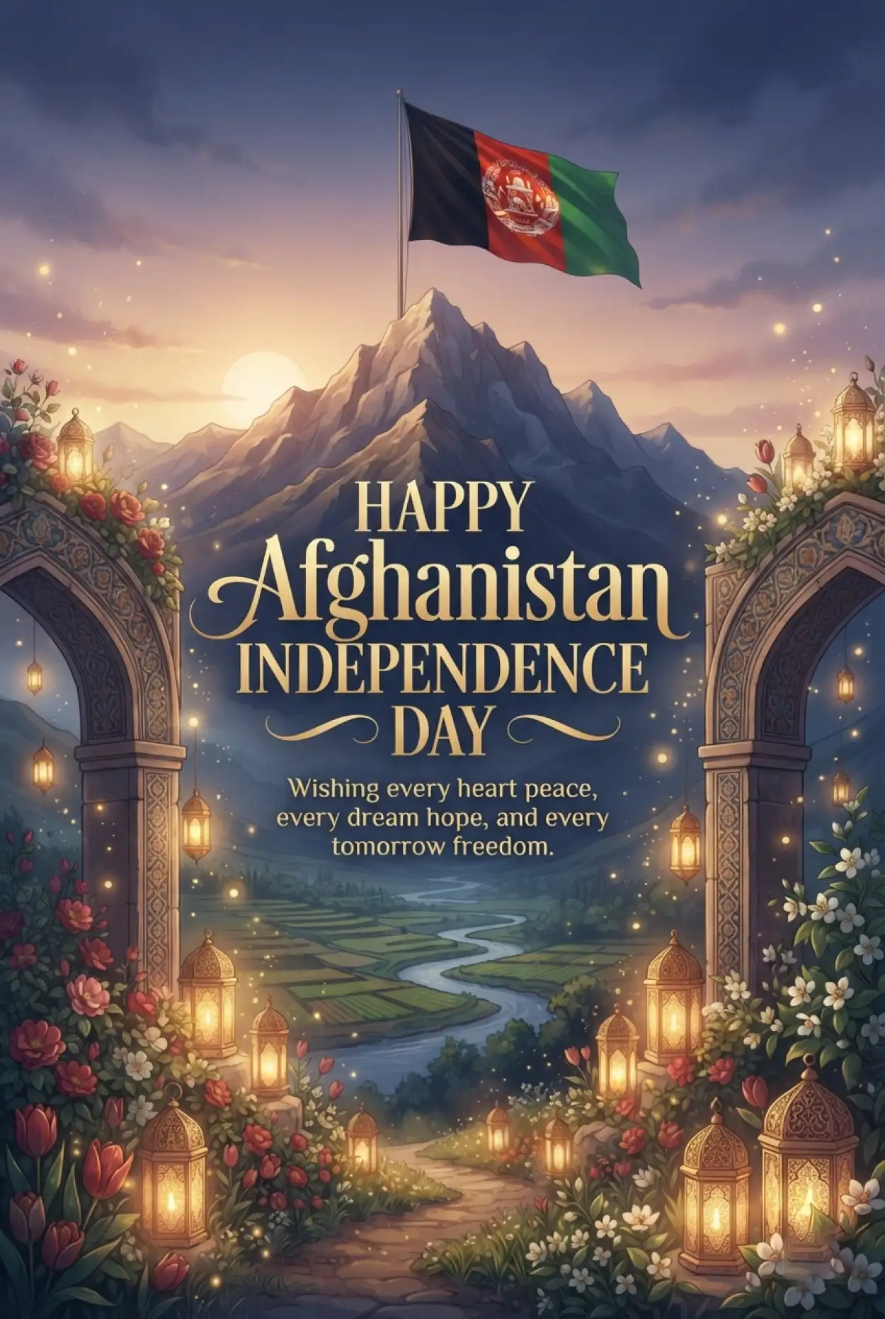 Free Download Afghan Independence Day 2026 Event Poster - High Quality Afghan Independence Day 2026 Image